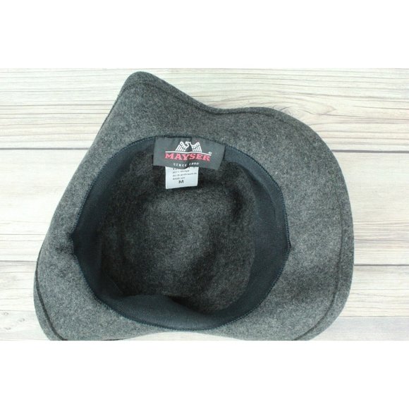Vintage Mayser Wool Felt Wool Wide Brim Fedora Hat Size M - Picture 7 of 9